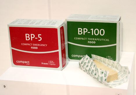 On the left, BP-5 Compact food while on the right, BP-100 compact therapeutical food