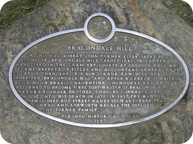 Bracondale Hill torontoplaquescomGraphicsBracondaleHillPlaquejpg
