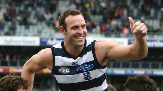 Brad Ottens Brad Ottens reaches 100th match with Geelong looks to