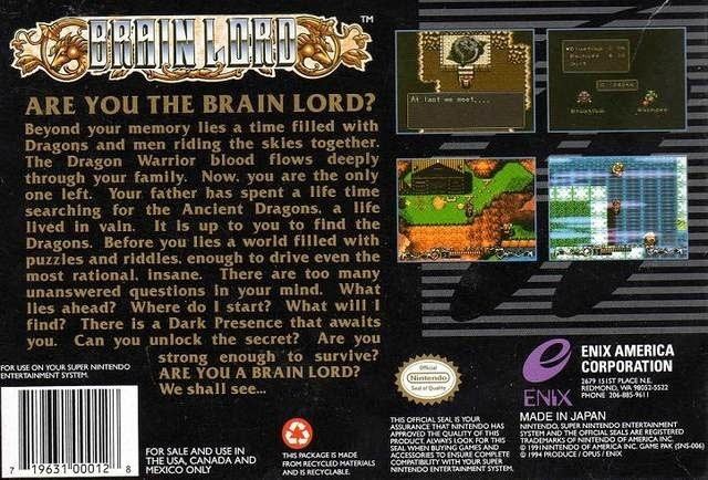 Brain Lord Nerdicus SNES Review 39 Brain Lord Life of a Gamer Nerd