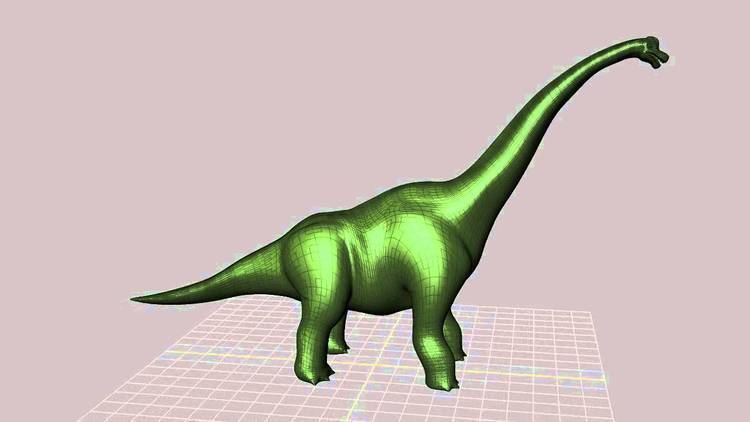 Branchiosaurus Branchiosaurus 3d Model with wireframe YouTube