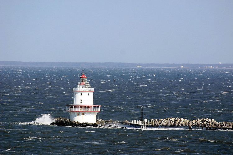Brandywine Shoal Light Mid Atlantic coast of US New Jersey Delaware Bay Brandywine