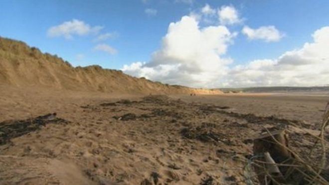 Braunton Burrows Storms wash away Braunton Burrows dunes BBC News