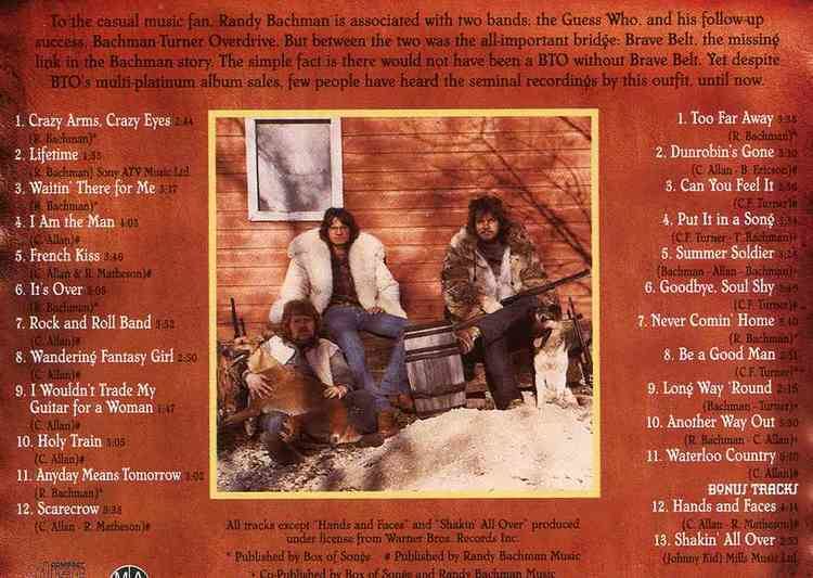 Brave Belt BRAVE BELT CD 19711972 Randy Bachman
