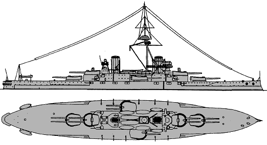 Brazilian battleship Minas Geraes wwwnavypediaorgshipsbrazilbrbb2gif