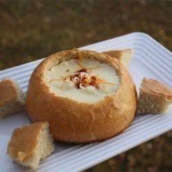 Bread bowl Italian Bread Bowls Recipe Allrecipescom