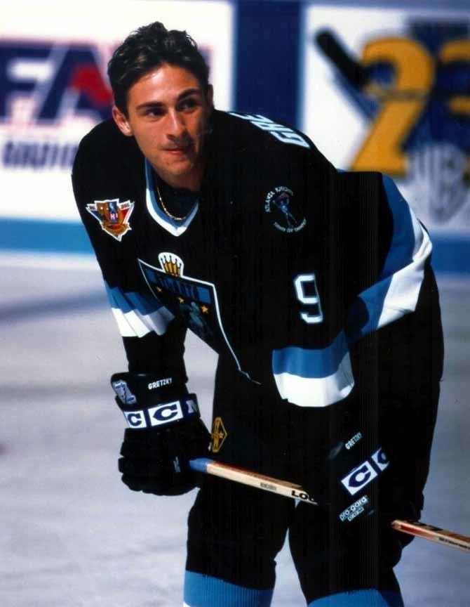 Brent Gretzky playing hockey