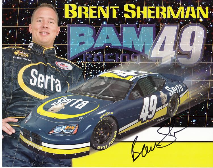 Brent Sherman Brent Sherman autographed NASCAR 8x10 photo card NASCAR Racing