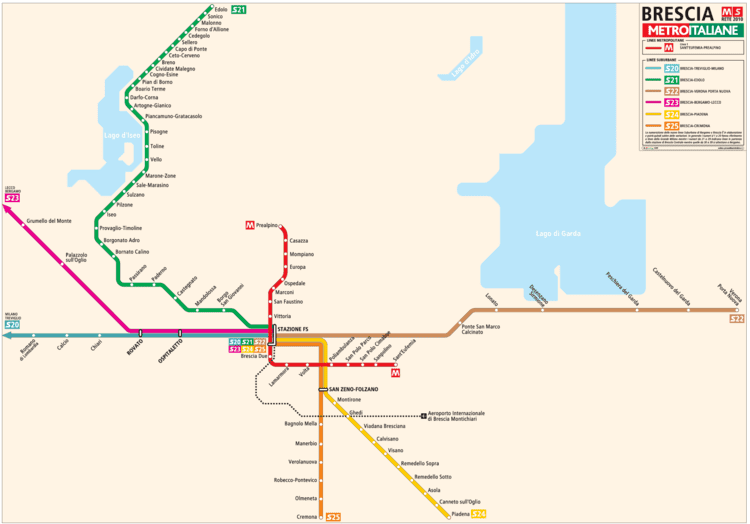 Brescia Metro Brescia Metro Map Mapsofnet