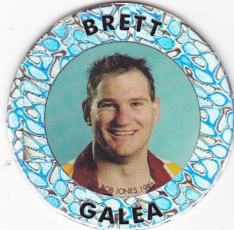 Brett Galea 1995 Crown Andrews Broncos Collector Pog Silver Brett Galea