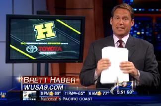 Brett Haber WUSA9 Sports Director Brett Haber takes the heat as stand