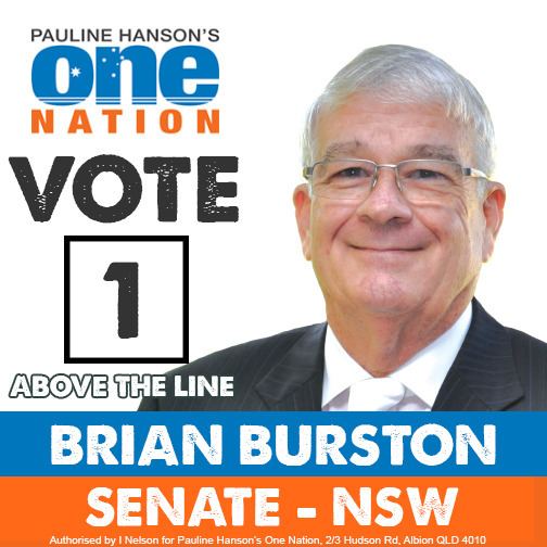 Brian Burston Brian Burston Senate NSW Pauline Hanson39s One Nation