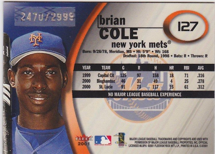 Brian Cole (baseball) The Five Tool Collector Brian Cole