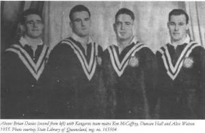 International league stars of the 1950s, (from left) Ken McCaffery, Brian Davies, Duncan Hall and Alex Watson.