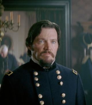 Brian Mallon as Hancock wearing a uniform in a movie scene from "Gods and Generals, 2003"