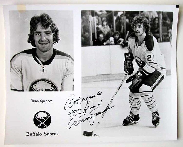 Brian Spencer Brian Spencer Buffalo Sabres Autographed 8x10 BampW Photo