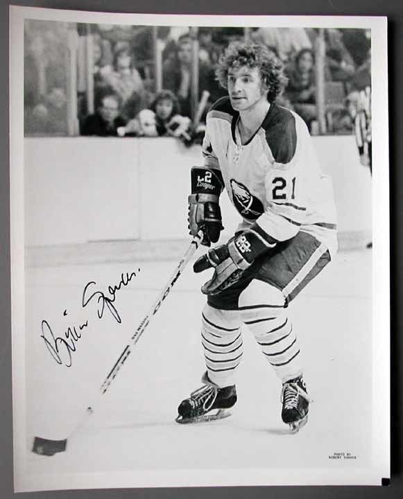 Brian Spencer Brian Spencer Sabres Autographed 8x10 BampW Photo Deceased