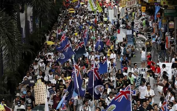 British Hong Kong Hong Kong democracy campaigners demand return to British rule as