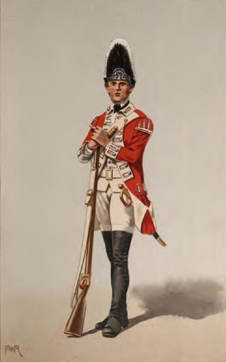 British soldiers in the eighteenth century