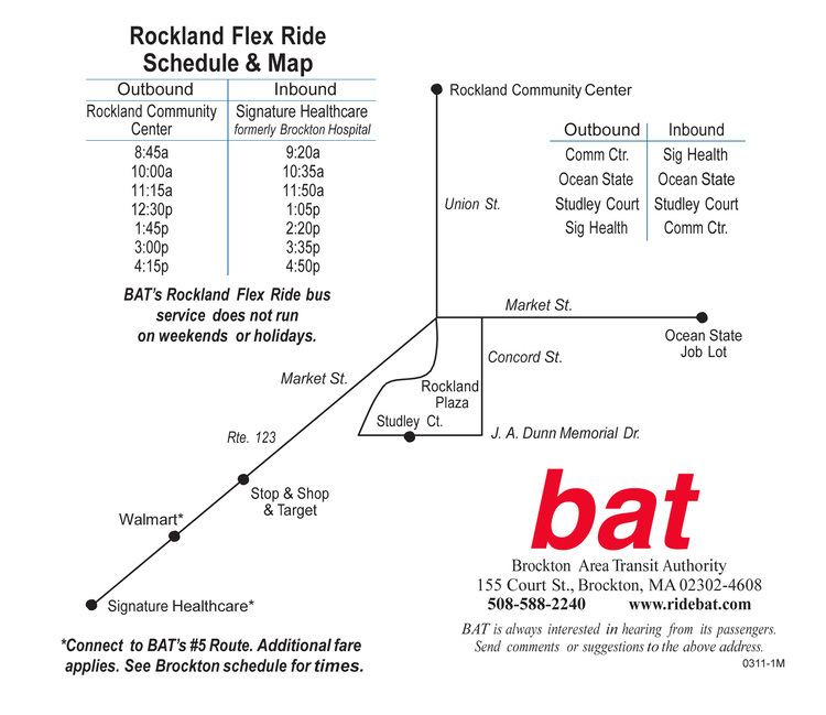 Brockton Area Transit Authority Rockland Flex Service