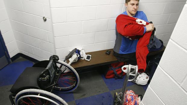 Brody Roybal 15yearold shines on US Paralympic hockey team CBS News