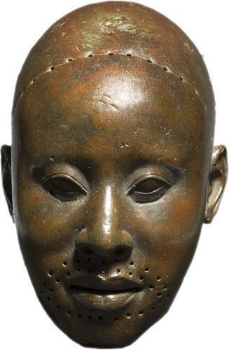 Bronze Head from Ife Ife tribe cast bronze head Nigeria Africa Mask called quotObalufon