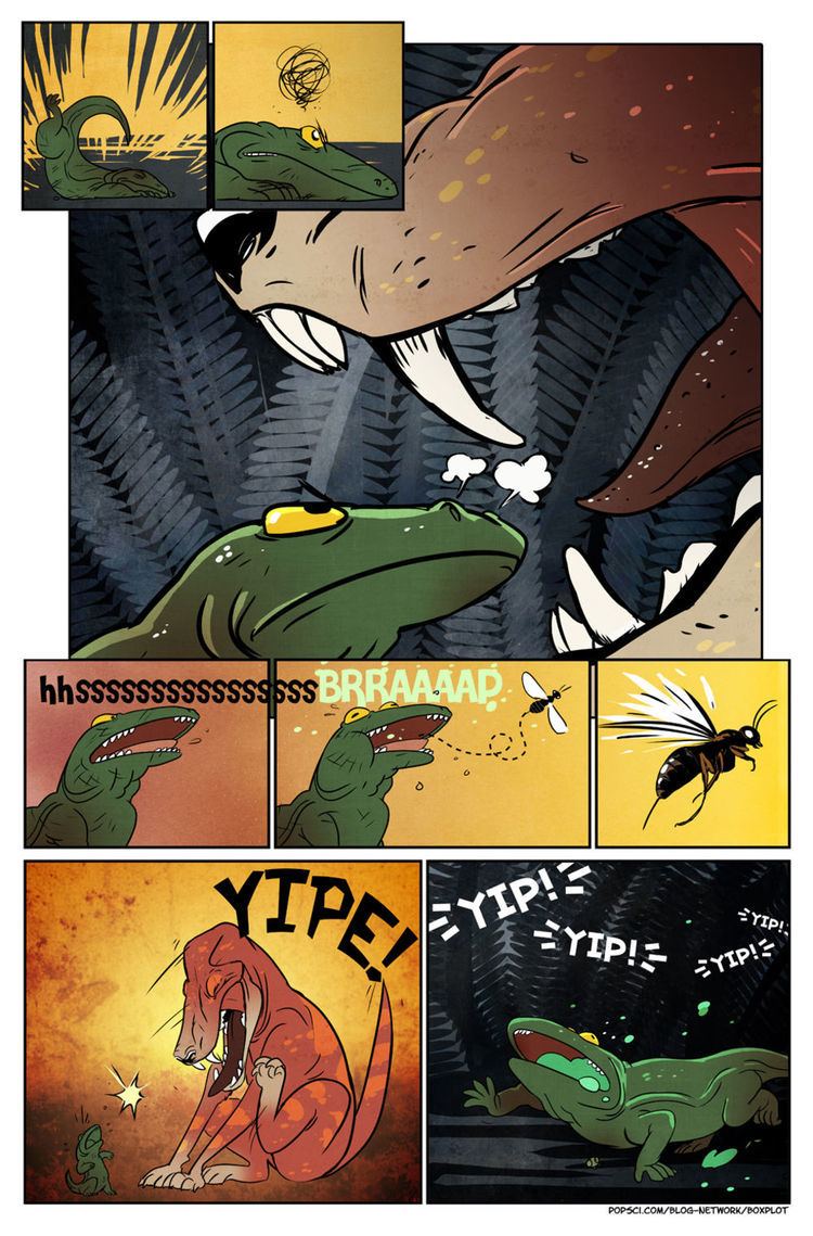 Broomistega And Thrinaxodon in a comics