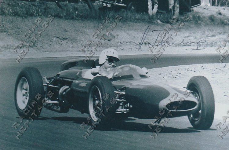 Bruce Johnstone (racing driver) South African racing driver Bruce Johnstone autographed image 1962