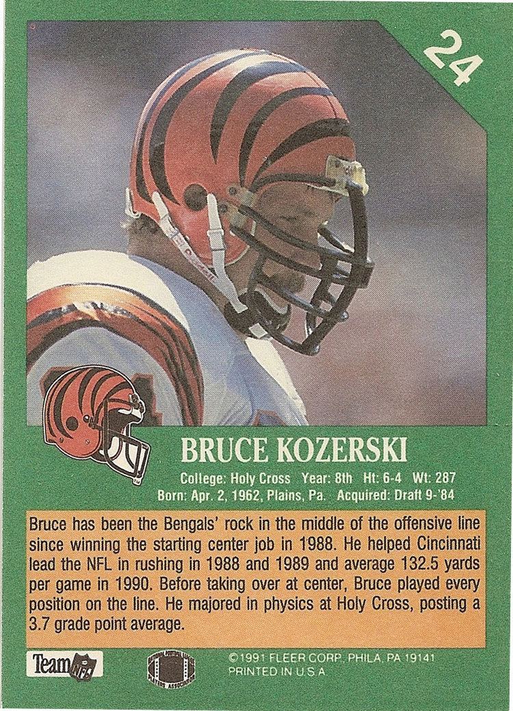 Bruce Kozerski Worst Football Card Ever Bruce Kozerski 1991 Fleer Ohio Cards Blog