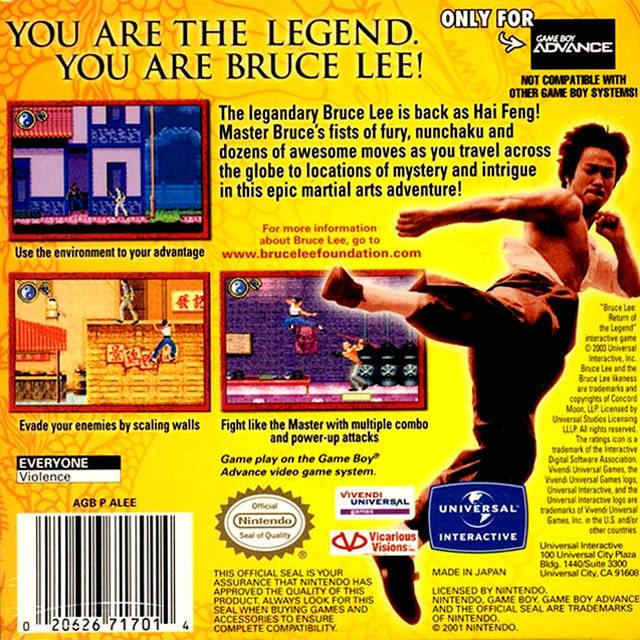 Bruce Lee: Return of the Legend Bruce Lee Return of the Legend Box Shot for Game Boy Advance GameFAQs