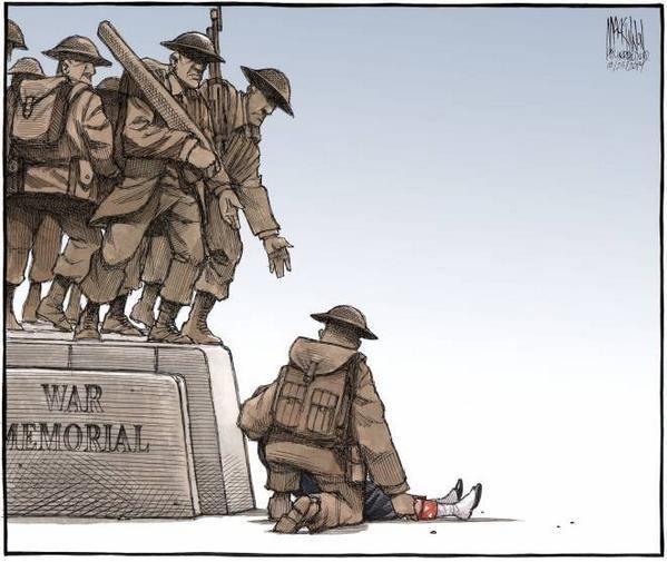 Bruce Mackinnon ARCHIVE MacKinnon39s War Memorial cartoon touches hearts