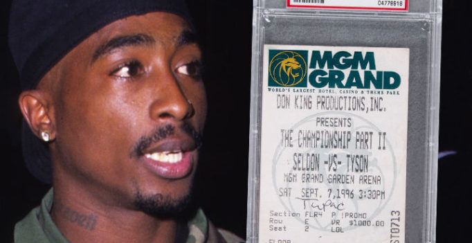 Bruce Seldon Tupac Shakurs Ticket Stub From The 1996 Mike Tyson Vs Bruce Seldon
