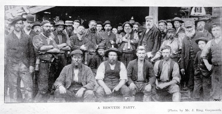 Brunner Mine disaster A rescuing party Brunner mining disaster 1896 Christchurch