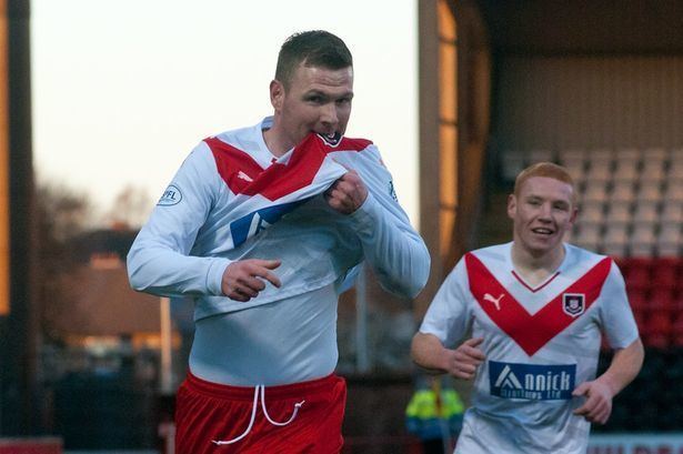 Bryan Prunty Airdrieonians striker Bryan Prunty sinks Ayr United but