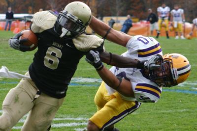 Bryant Bulldogs football FOOTBALL DEFEATS ALBANY 247 BEHIND RECORD DAY BY BROWN AND RIFFE