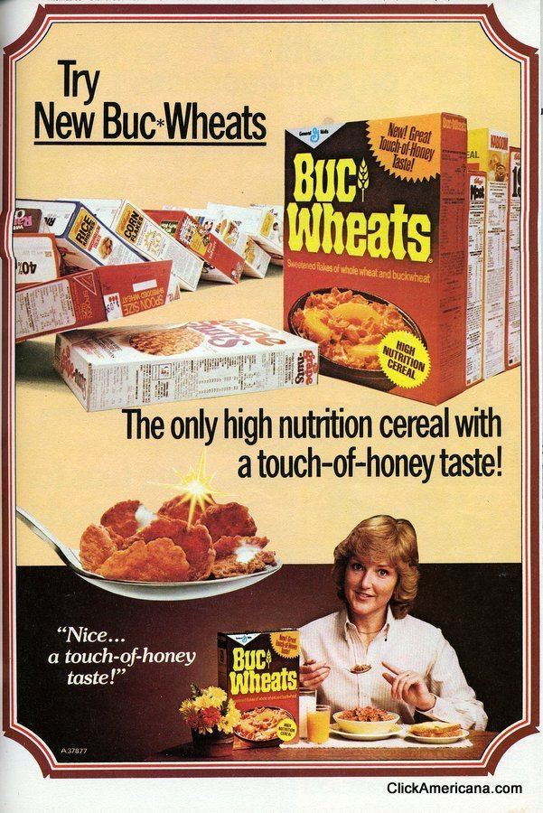 Buc Wheats Pass the BucWheats cereal 19761982 Click Americana