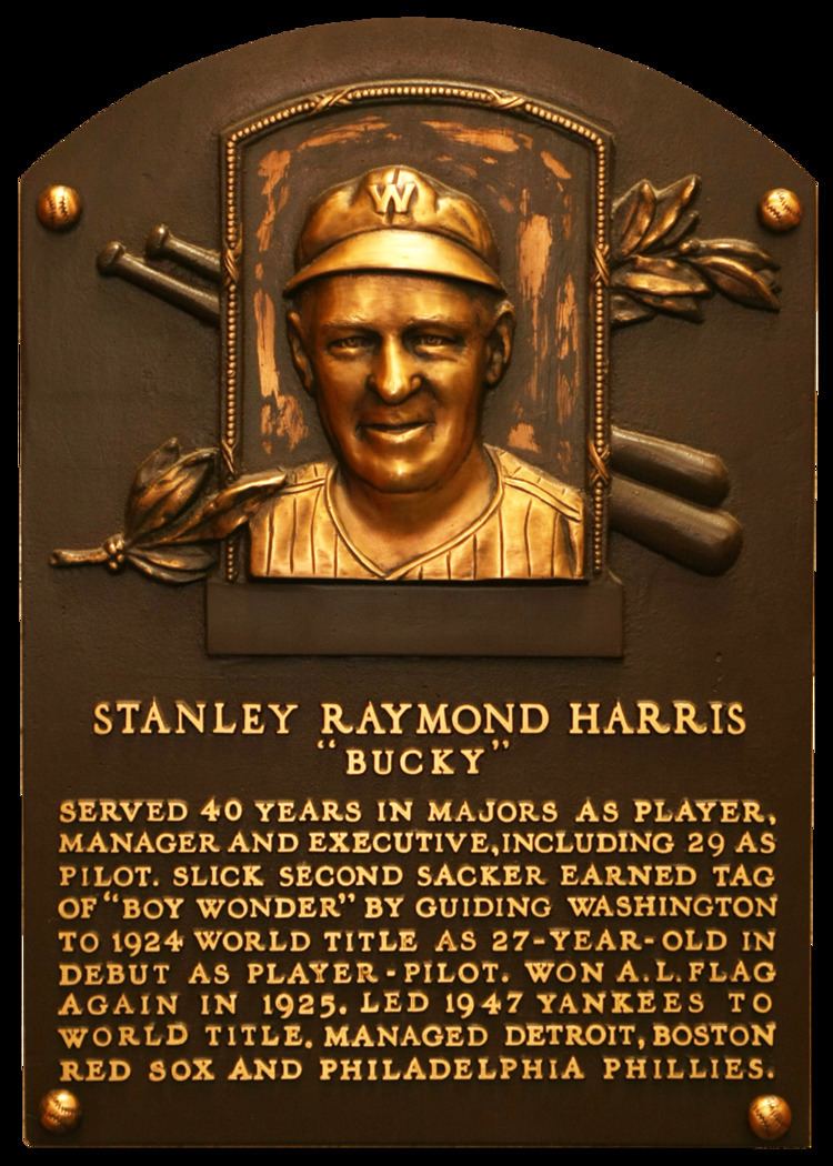 Bucky Harris Harris Bucky Baseball Hall of Fame