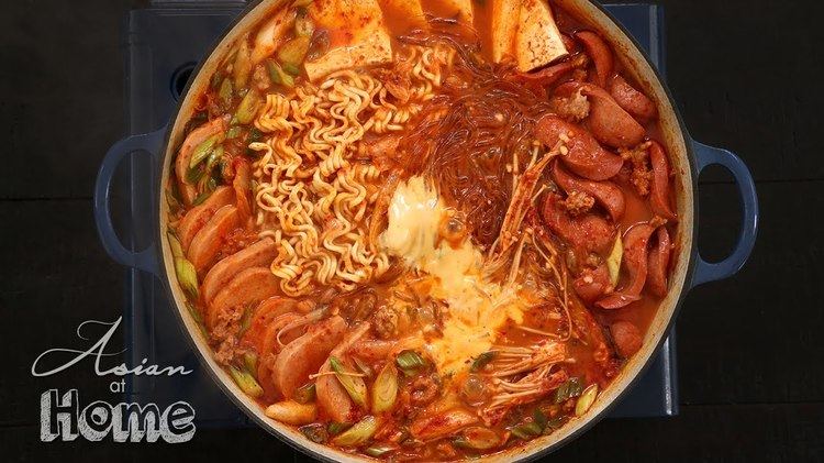 Budae-jjigae Asian at Home Budae Jjigae Korean Army Base Stew YouTube