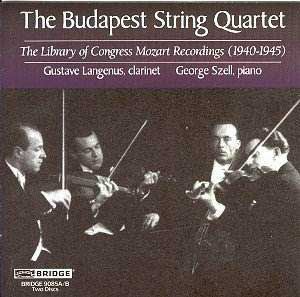 Budapest String Quartet The Budapest String Quartet The Library of Congress Recordings 1940