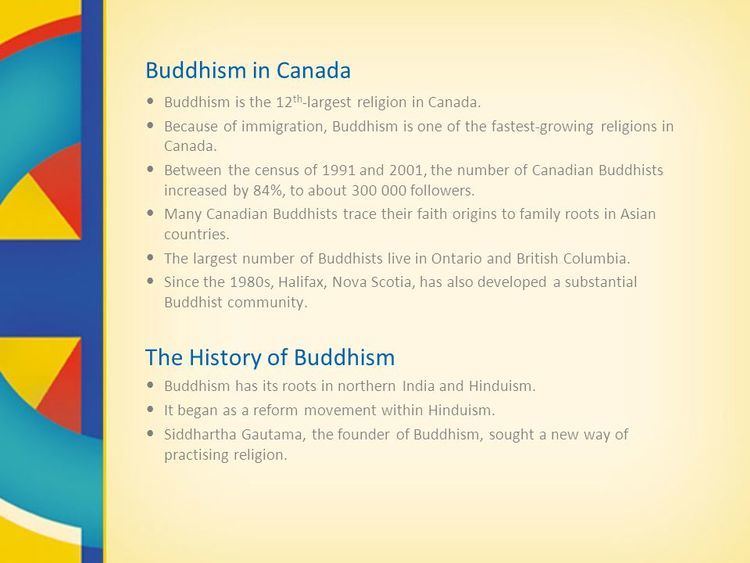 Buddhism in Canada imagesslideplayercom102805405slidesslide2jpg