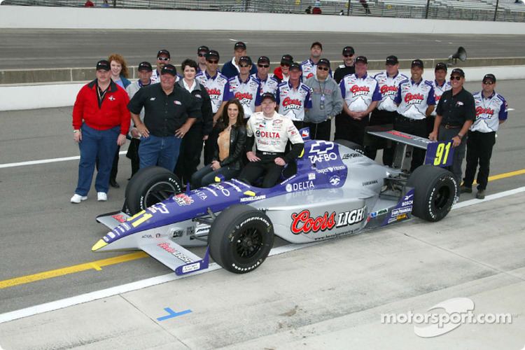 Buddy Lazier Buddy Lazier wife Kara and Team Hemelgarn at Indy 500