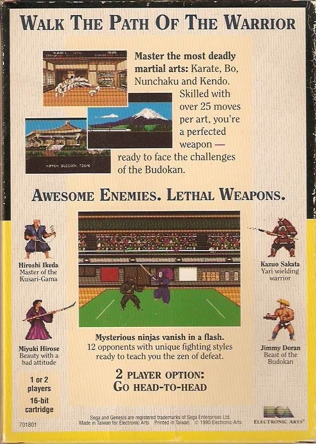 Budokan: The Martial Spirit Budokan The Martial Spirit Box Shot for Genesis GameFAQs