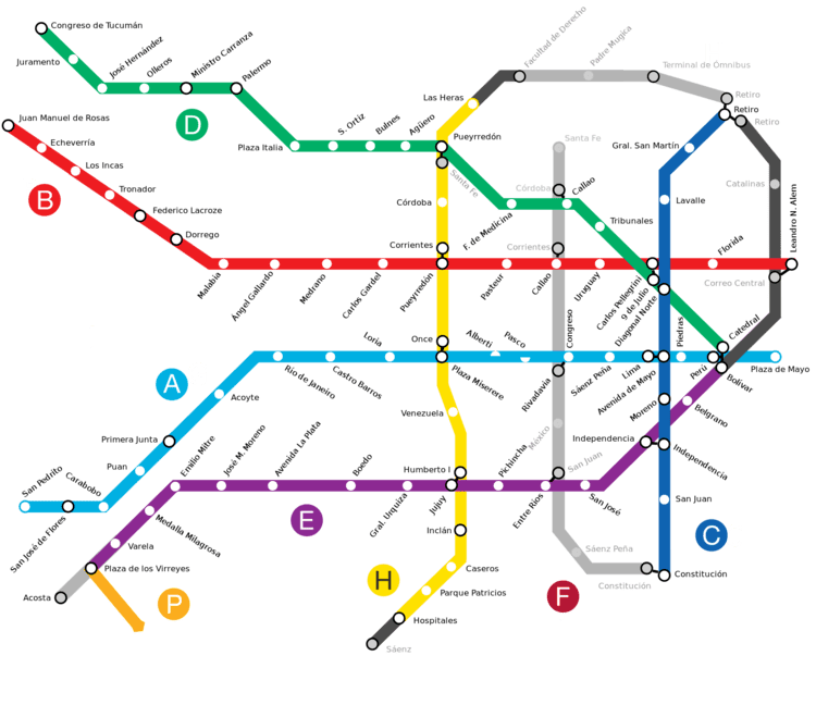 Buenos Aires Underground Buenos Aires Underground Map Lines Route Hours Tickets