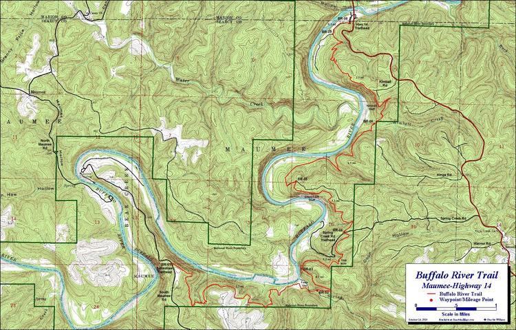 Buffalo River Trail Buffalo River Trail Maumee Section Free Detailed Topo Map