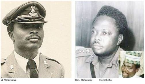 Lt. Akinsehinwa on the left side and Murtala Mohammed on the right side