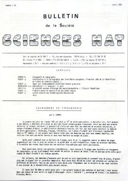 Bulletin de la Société Sciences Nat