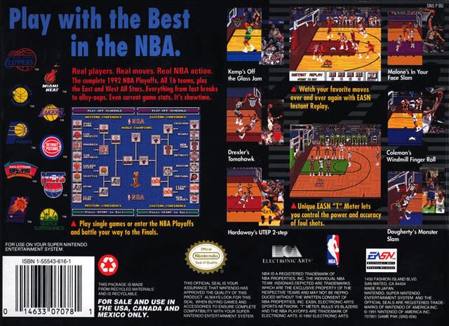 Bulls vs. Blazers and the NBA Playoffs Bulls vs Blazers and the NBA Playoffs Box Shot for Super Nintendo
