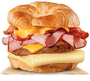 Burger King breakfast sandwiches BURGER KING Ham Egg Cheese Croissanwich