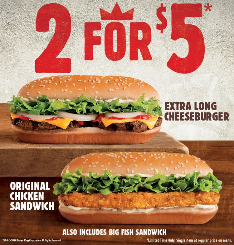 Burger King Specialty Sandwiches Original Chicken Sandwich Since 1979 BURGER KING