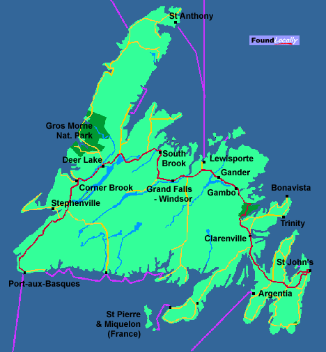 Image result for st john's newfoundland map